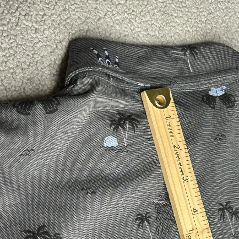 Travis Mathew Polo Shirt Mens Large Gray Priest Lake Golf Course Beer Palm Print - Picture 14 of 15